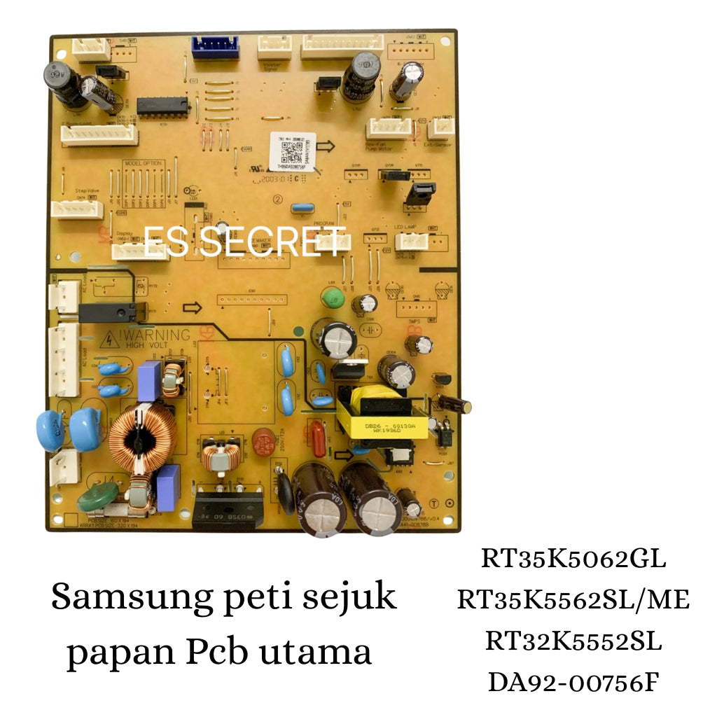 Original Samsung Refrigerator PCB Main Board DA92-00756F