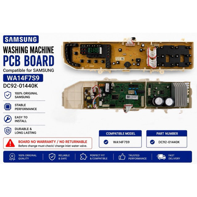 Original Samsung Washing Machine PCB Board DC92-01440K WA14F7S9