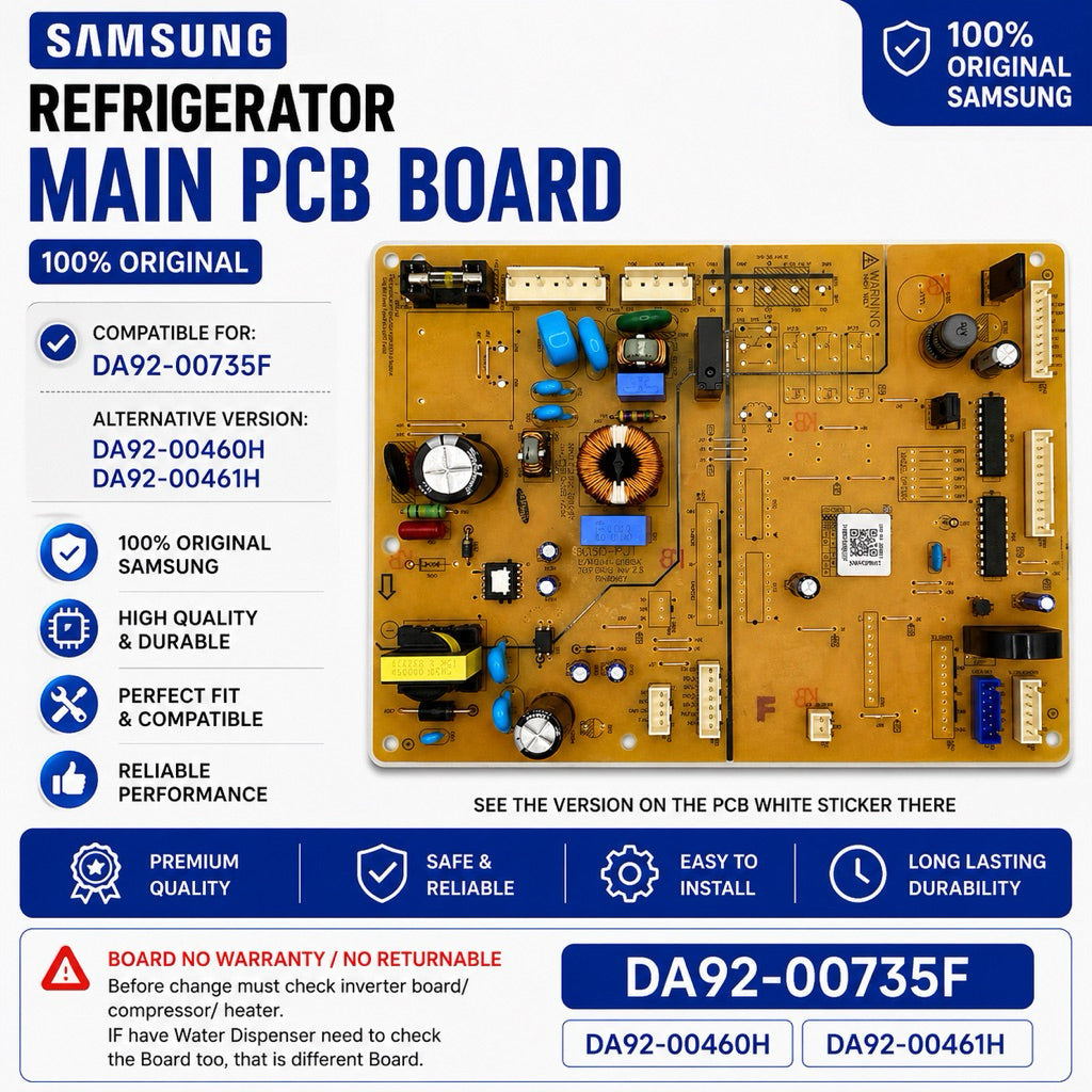 Original Samsung Refrigerator Main PCB Board DA92-00735F / DA92-00460H / DA92-00461H