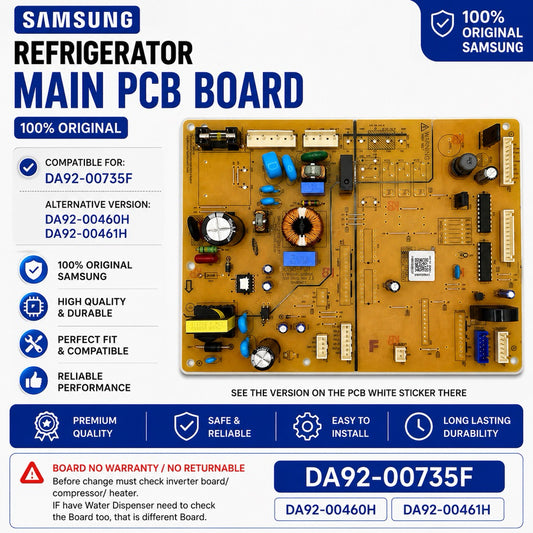 Original Samsung Refrigerator Main PCB Board DA92-00735F / DA92-00460H / DA92-00461H