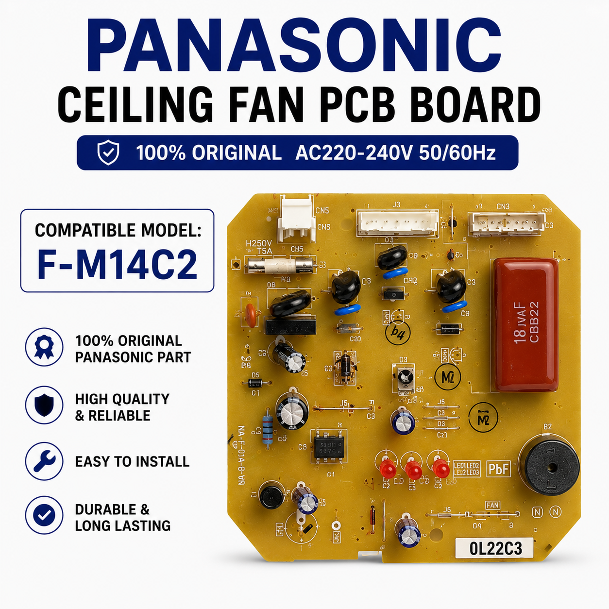 Original Panasonic Ceiling Fan Pcb Board F-M14C2