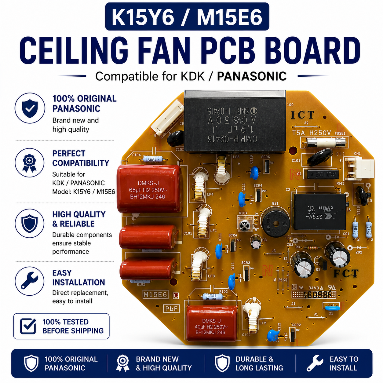 KDK Panasonic Ceiling Fan PCB Board K15Y6 M15E6 Original