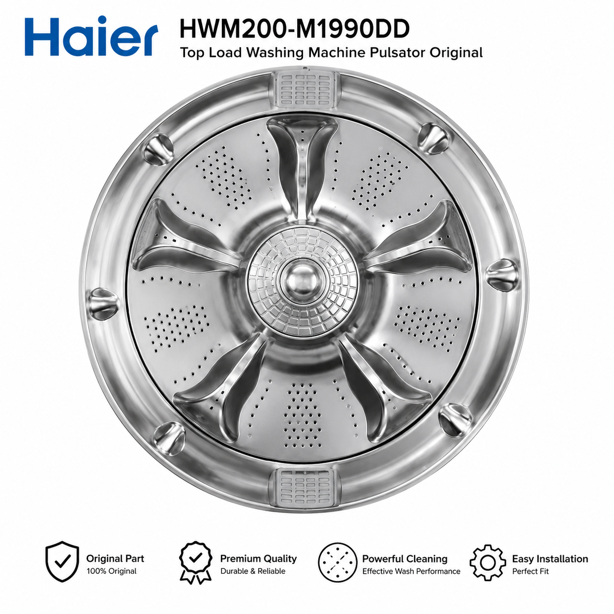 Original Haier HWM200-M1990DD Top Load Washing Machine Pulsator Replacement Part