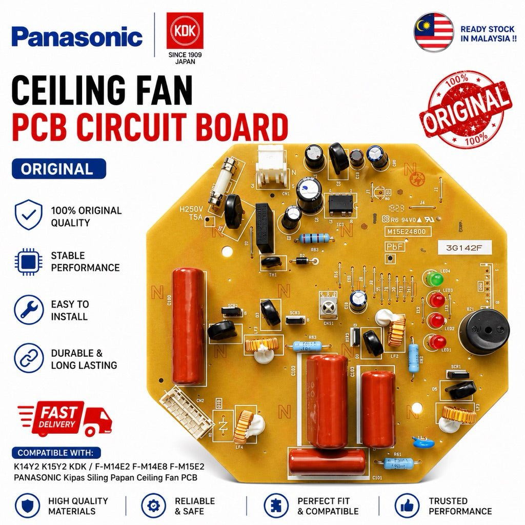 Original KDK Panasonic Ceiling Fan PCB Board K14Y2 K15Y2 F-M14E2